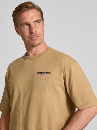 Polo Ralph Lauren T-shirt met labelstitching Camel - 3
