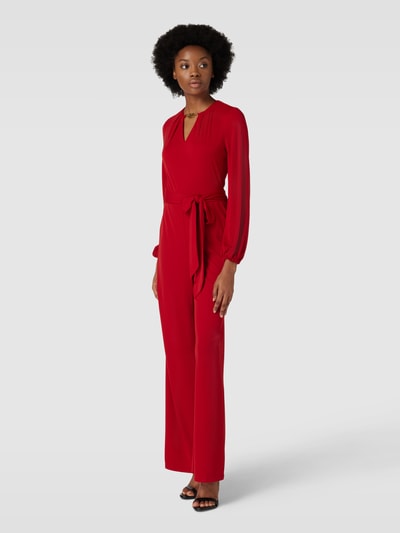 Lauren Ralph Lauren Jumpsuit met strikceintuur, model 'DELAHANE' Rood - 1