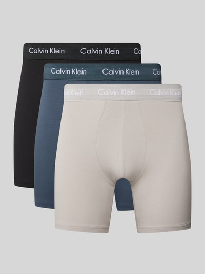 Calvin Klein Underwear Trunks mit Label-Bund im 3er-Pack Petrol 1