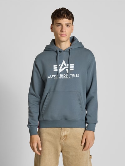 Alpha Industries Hoodie met labelprint Lichtblauw - 4