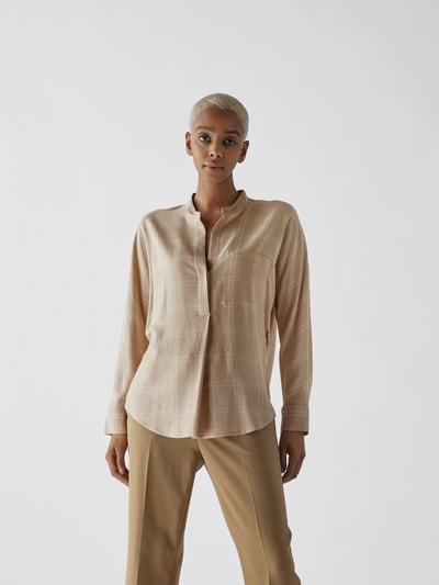 Vince Bluse mit Karomuster Beige 4