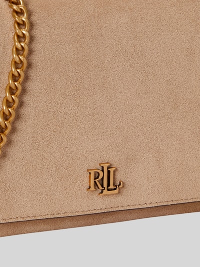 Lauren Ralph Lauren Schoudertas van echt leer met afneembare schouderketting Beige - 5