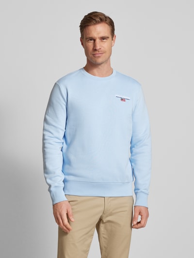 Polo Sport Sweatshirt mit Label-Stitching Hellblau 4