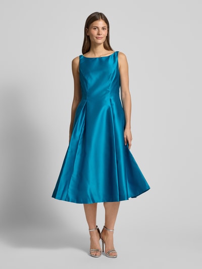 Adrianna Papell Cocktailkleid mit Kellerfalten Petrol 4