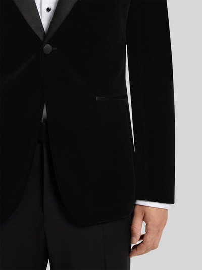 BOSS Marynarka o kroju slim fit z mieszanka jedwabiu model 'Hutson' Czarny 6