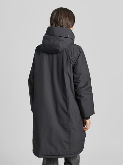 Didriksons Parka met capuchon en klepzakken, model 'AIKO' Zwart - 5