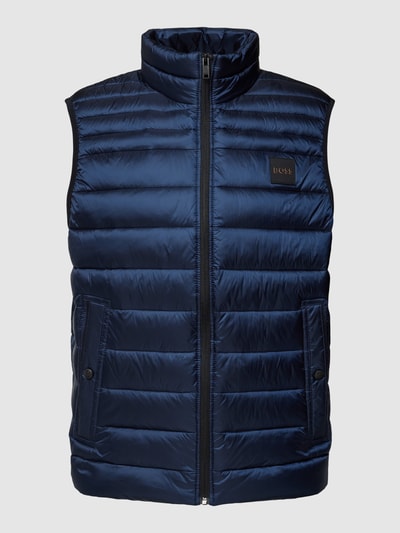 BOSS Orange Bodywarmer met labelpatch, model 'Odeno' Marineblauw - 2