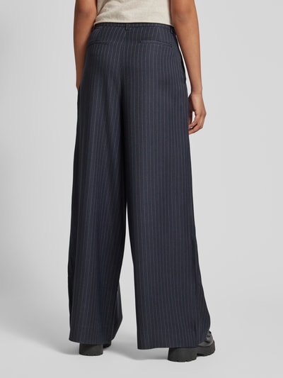 Essentiel Wide leg pantalon met bandplooien Marineblauw - 5