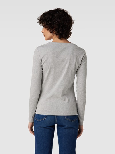 Montego Longsleeve im unifarbenen Design Silber Melange 5
