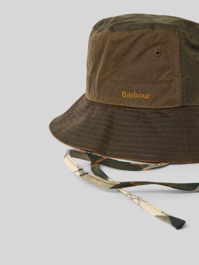 Barbour Kapelusz safari z wyhaftowanym logo model ‘BRACKLEY’ Oliwkowy 2