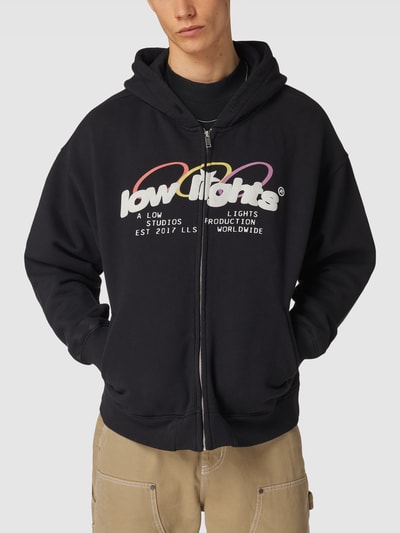 Low Lights Studios Sweatjack met labelprint Zwart - 4