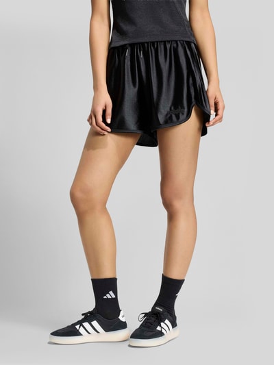 adidas Sportswear Szorty dresowe o kroju loose fit z paskami w kontrastowym kolorze Czarny 3