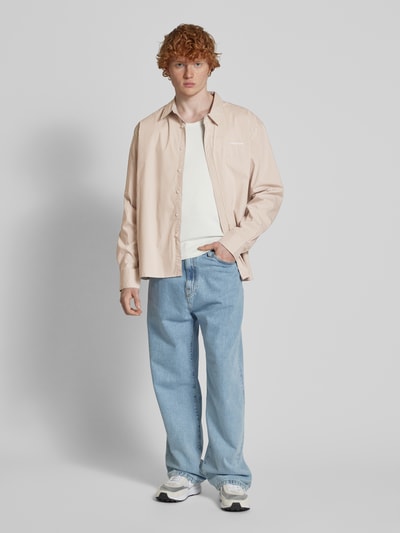 Pegador Oversized Freizeithemd mit Knopfleiste Taupe 1