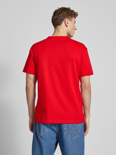 Tommy Jeans T-shirt met labelstitching Rood - 5