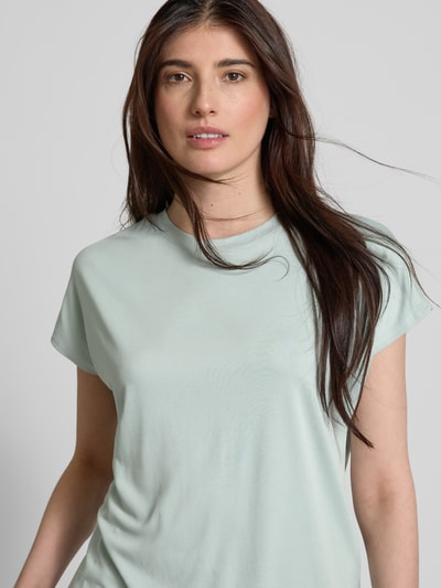 Jake*s Collection T-Shirt mit geripptem Rundhalsausschnitt Lagune 3