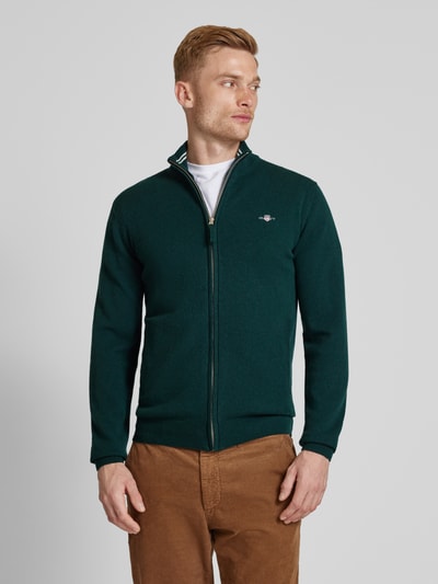 Gant Strickjacke mit Reißverschluss Dunkelgruen 4