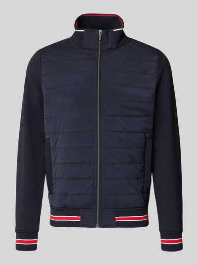 Produktfoto, Bluza rozpinana z bawełny regular fit z prążkowanym wykończeniem, stójką, zamkiem błyskawicznym i wpuszczanymi kieszeniami, Christian Berg Men