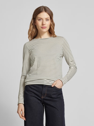 Windsor Longsleeve mit geripptem Rundhalsausschnitt Oliv 4