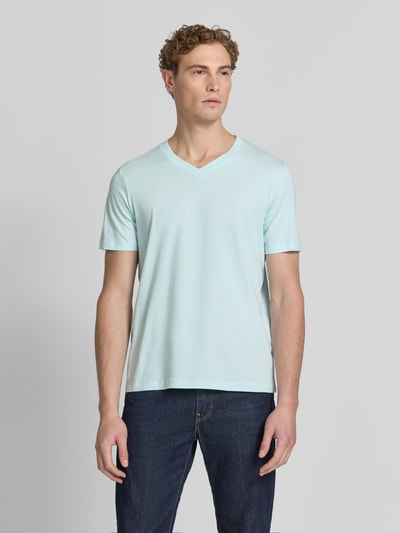 s.Oliver RED LABEL Regular Fit T-Shirt aus reiner Baumwolle Tuerkis 4