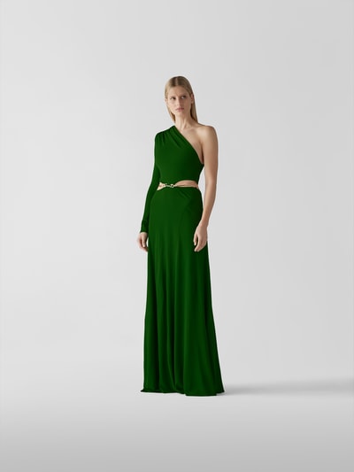 Victoria Beckham Maxikleid mit Cut Outs Dunkelgruen 1