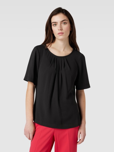 s.Oliver BLACK LABEL Blouseshirt met plooien Zwart - 4