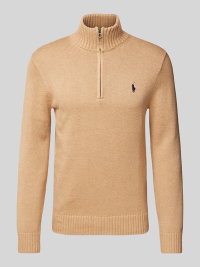 Polo Ralph Lauren Strickpullover mit Troyer-Kragen Camel 2