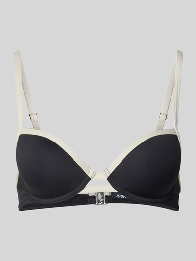 Produktfoto, Bikini-Oberteil mit verstellbaren Trägern Modell 'Blanca Beach' von JOOP! Collection, Schwarz-Creme, glatte Textur, Stretch-Anteil