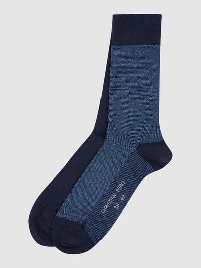 Christian Berg Men Socken mit Label-Detail im 2er-Pack Dunkelblau 1