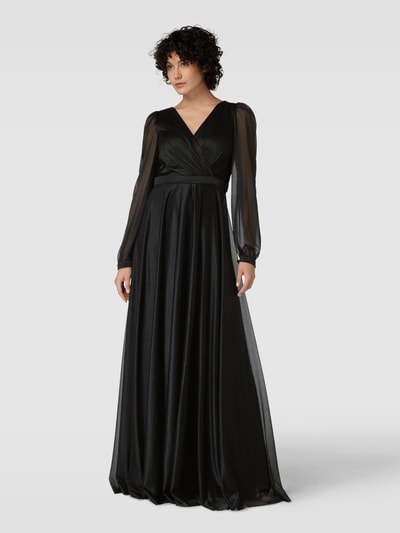 TROYDEN COLLECTION Abendkleid in Wickel-Optik Black 4