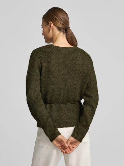 VERO MODA Regular Fit Strickjacke mit Woll-Anteil Modell 'CORA' Dunkelgruen 5