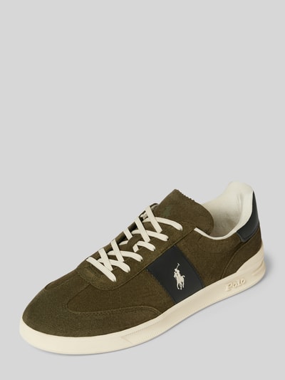 Polo Ralph Lauren Sneaker mit Logo-Stitching Modell 'AERA' Oliv 1