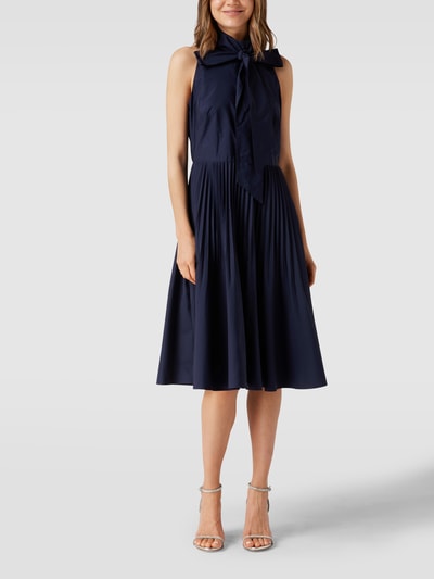 Lauren Ralph Lauren Cocktailkleid in Midilänge mit Schluppe Marine 1