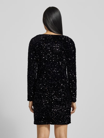 VERO MODA Körpernahes Abendkleid mit Paillettenbesatz Modell 'BELLA' Black 5