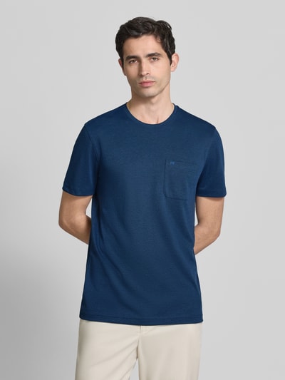 Christian Berg Men T-shirt z okrągłym dekoltem i Brustaszą Ciemnoniebieski 4