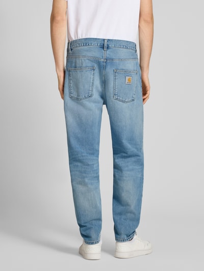 Carhartt Work In Progress Straight Fit Jeans im 5-Pocket-Design Modell 'NEWEL' Jeansblau 5