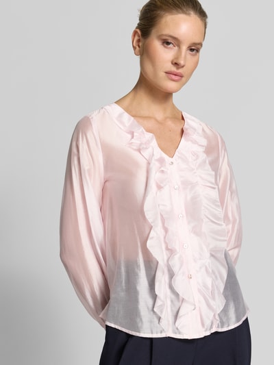 s.Oliver BLACK LABEL Bluzka o kroju regular fit z mieszanki lyocellu Różowawy 3