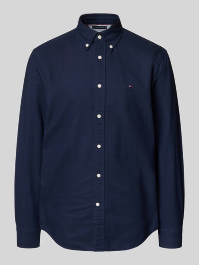 Tommy Hilfiger Regular Fit Freizeithemd aus reiner Baumwolle Marine 2
