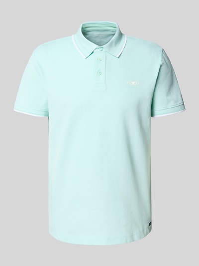 Tom Tailor Regular Fit Poloshirt aus Baumwoll-Mix Hellgruen Melange 2