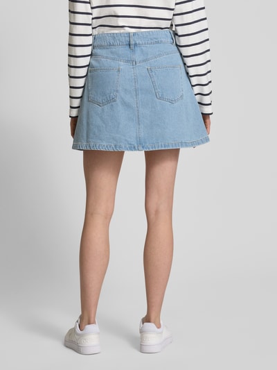 Pieces Jeansrok in A-lijn van katoenmix, model 'ABBI' Jeansblauw - 5