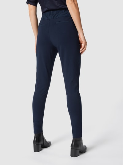 Kaffe Stoffen broek met bandplooien Donkerblauw - 5