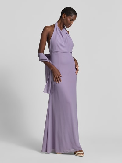 Mascara Abendkleid mit Neckholder Flieder 1