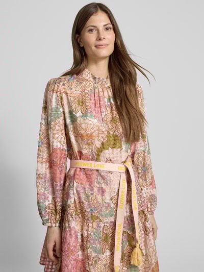 Rich & Royal Mini-jurk van een mix van katoen en zijde Roze - 3