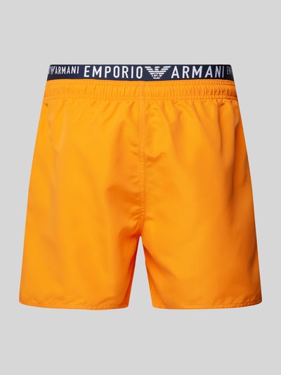 Emporio Armani Badehose mit elastischem Logo-Bund Orange 3