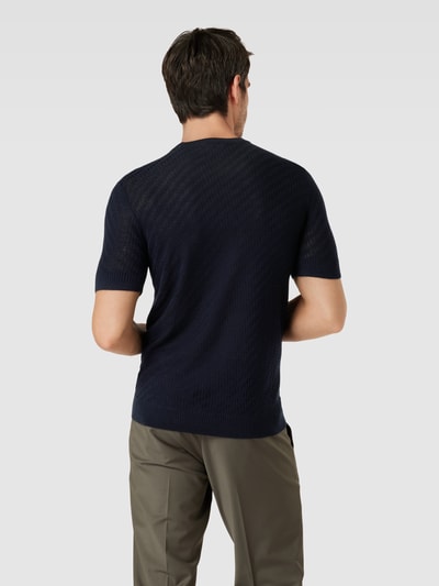 Emporio Armani T-Shirt mit Strukturmuster Marine 5