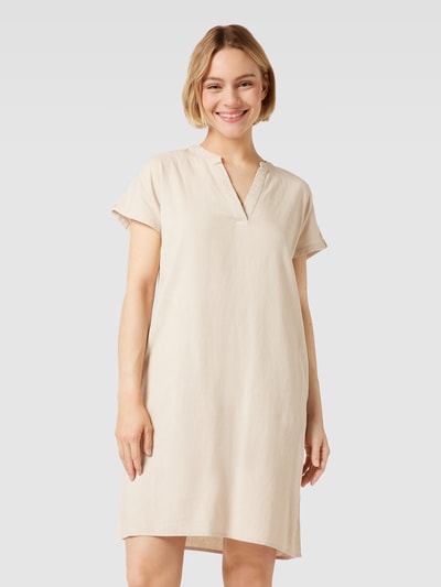 b.young Stoffkleid aus Leinen-Viskose-Mix Modell 'Falakka' Taupe 4