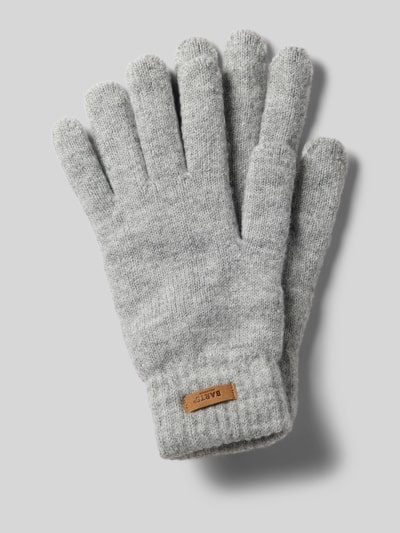 Barts Handschoenen met labelpatch, model 'Witzia' Zilver gemêleerd - 1