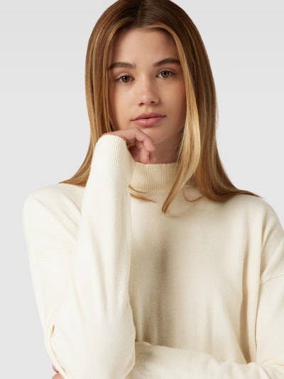 Only Gebreide pullover van viscosemix met tunnelkoord, model 'IBI' Beige - 3