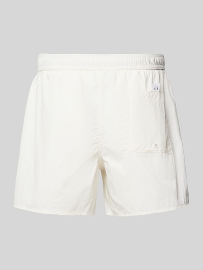 Armani Exchange Badehose mit Label-Patch Offwhite 3