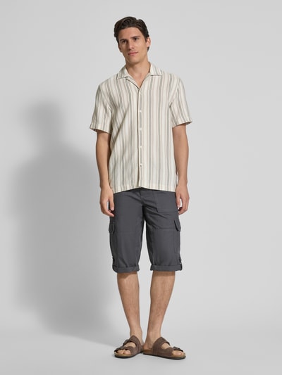 Christian Berg Men Bermuda met cargozakken Donkergrijs - 1