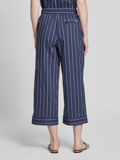 JOOP! Wide leg stoffen broek met tunnelkoord, model 'pYA' Marineblauw - 5